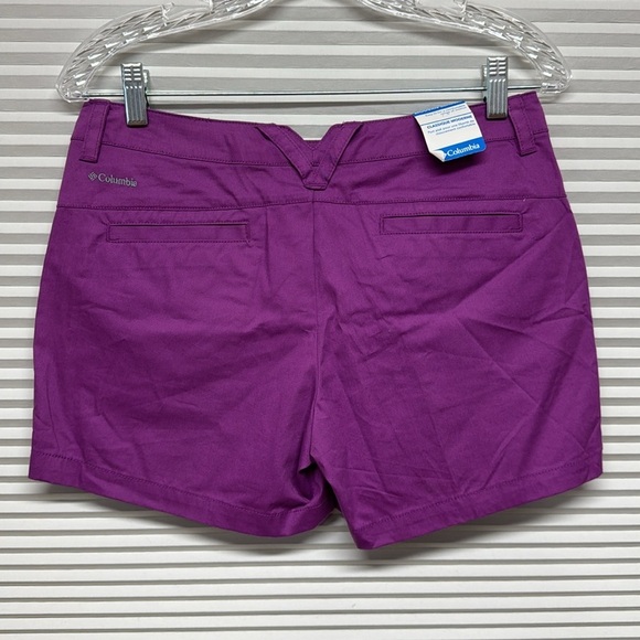 Columbia NWT Purple Modern Classic Easy Fit Kenzie Cove 4” Shorts Size 4 - Picture 2 of 7